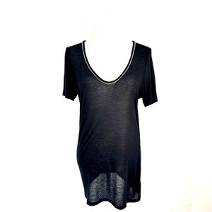 The Kooples Chainlink Black T-shirt